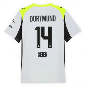 Borussia Dortmund Maximilian Beier #14 Gostujuci Dres 2025-26 Kratak Rukavima